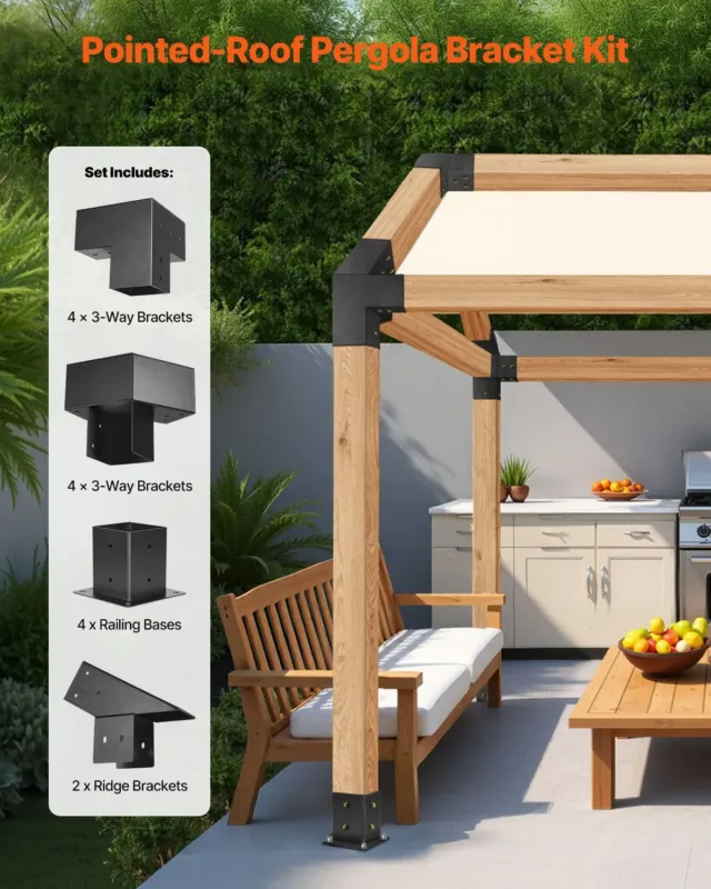 Pergola komplekt, 10,2 x 10,2 cm, 92 x 92 mm