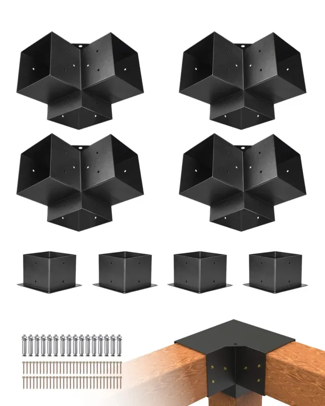 Pergola kronsteinikomplekt, 15,2 x 15,2 cm, 142 x 142 mm