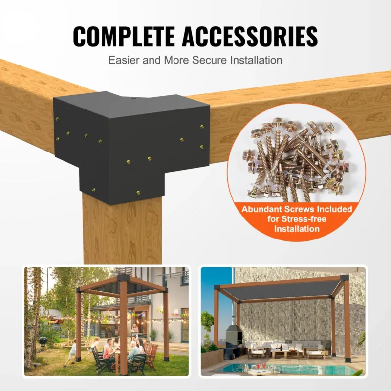 Pergola kronsteinikomplekt 6''x6'' (sisuse suurus 5,6x5,6), 4 tk, 15,2 x 15,2 cm