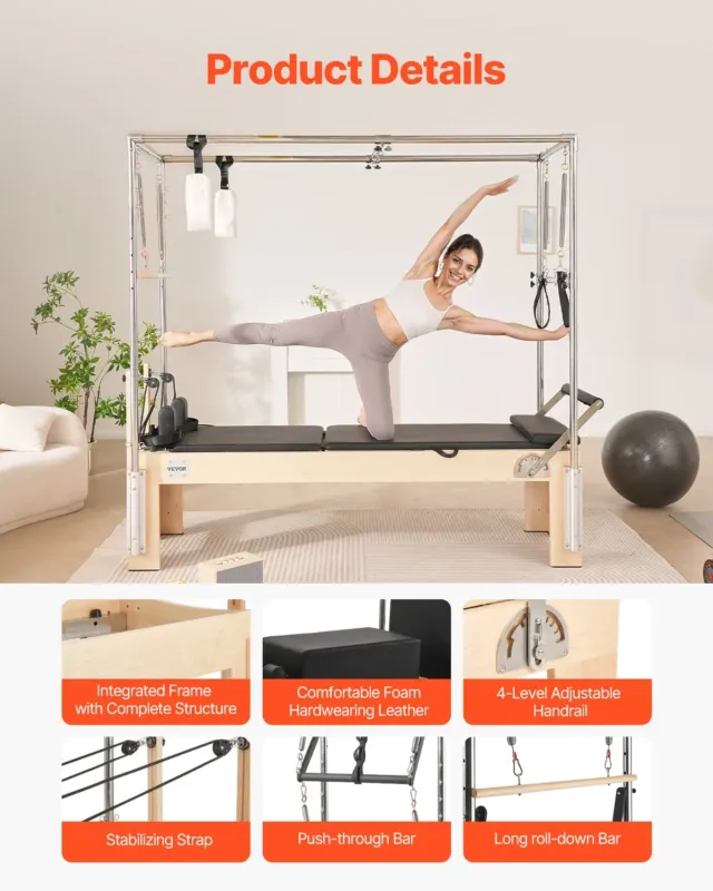 Pilatese reformer, 181 kg, 2400 x 860 x 2130 mm