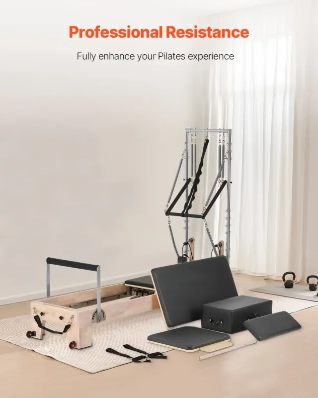 Pilatese reformer, 181 kg, 2430 x 730 x 1990 mm
