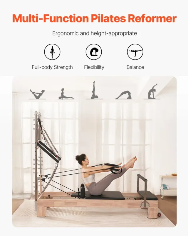 Pilatese reformer, 181 kg, 2430 x 730 x 1990 mm