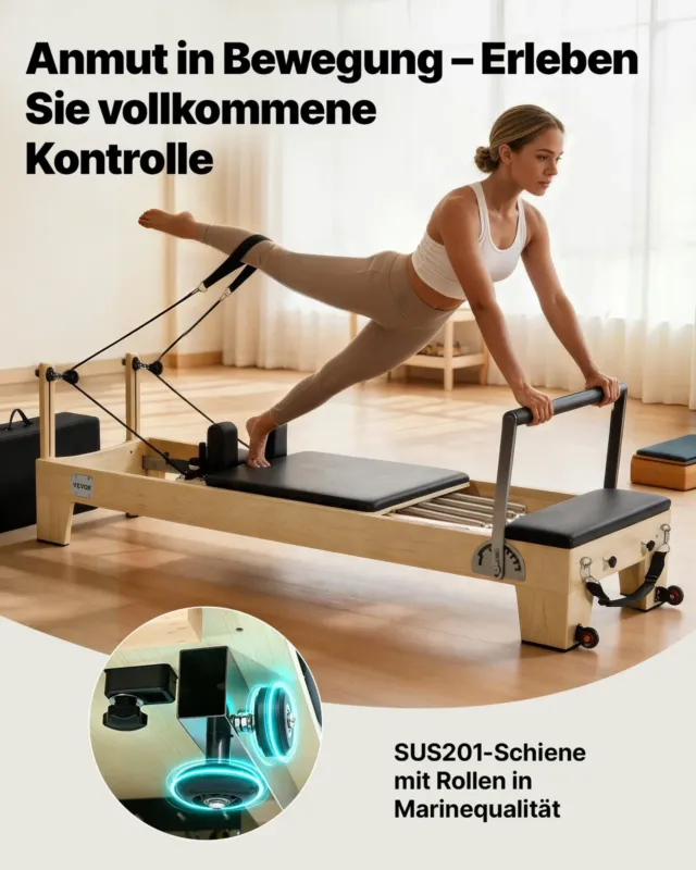 Pilatese reformermasin, 181 kg, 2380 x 735 x 925 mm