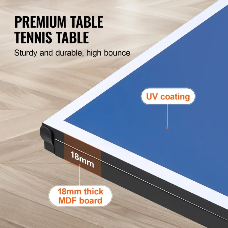 Pingpongilaud, 18 mm, 7,62 cm