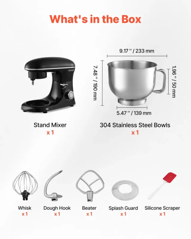 Planetaarmikser 5,68 L, 1400 W