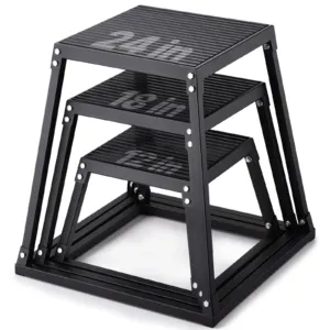 VEVOR Plyomeetrilised hüppekastid, 227 kg, 1,91 cm, must — pilt 1