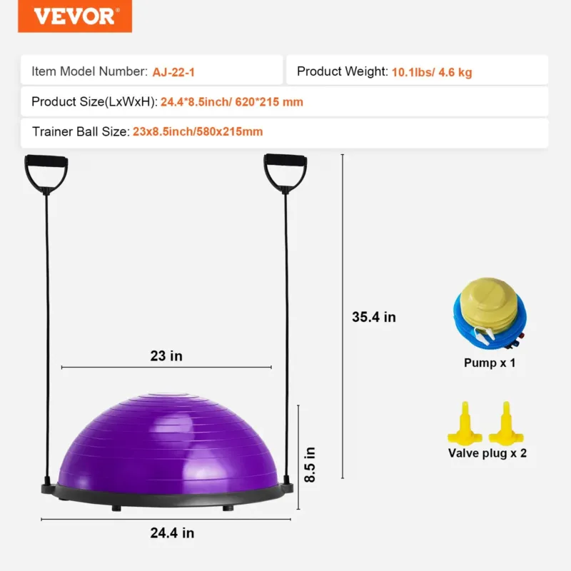 Poolharjutuspalliga treener, 58,4 cm, 299 kg