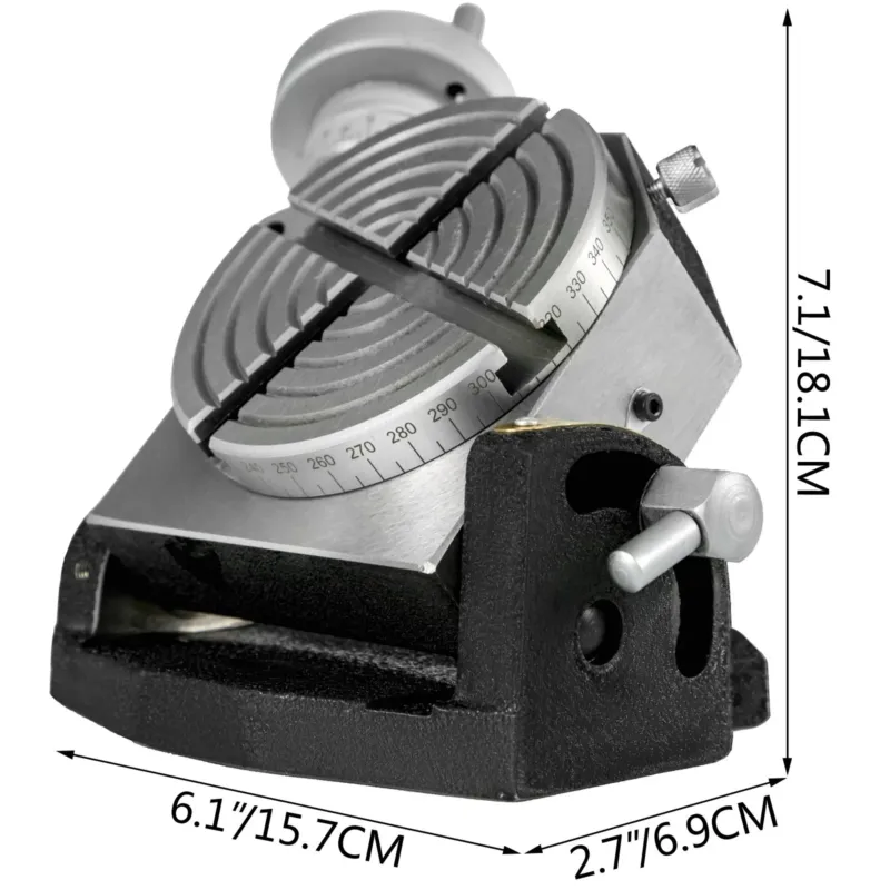 Pöördlaud 10,2 cm/100 MM horisontaalne vertikaalne pöördlaud