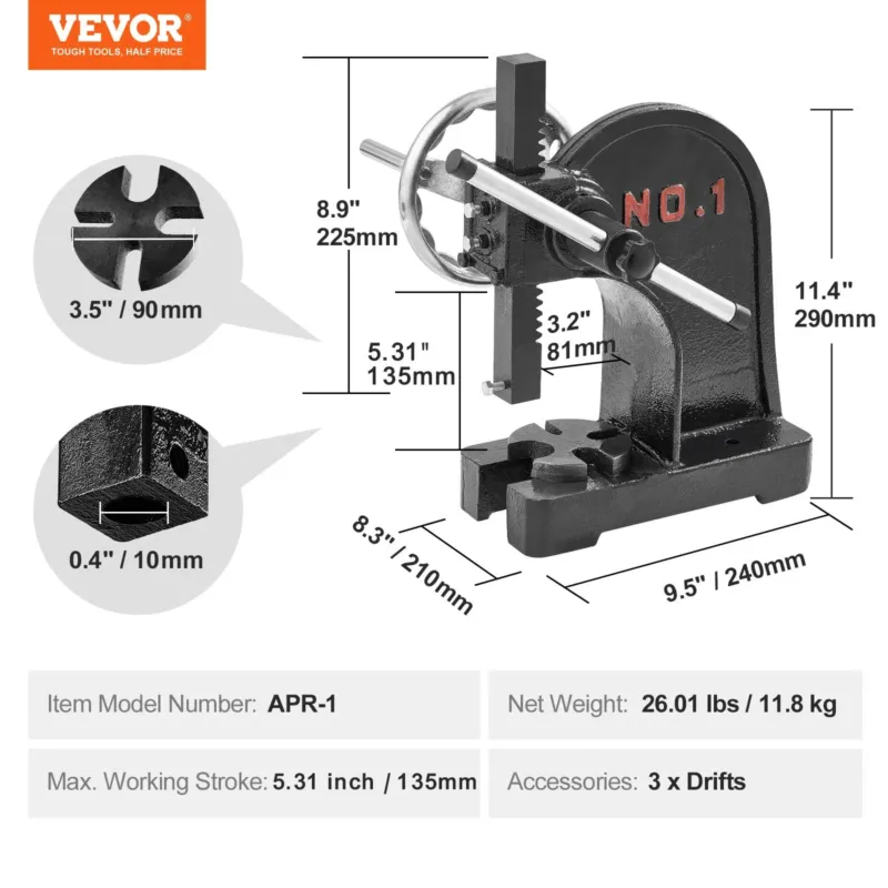 Pöördpress, 15,0 cm, 150 mm