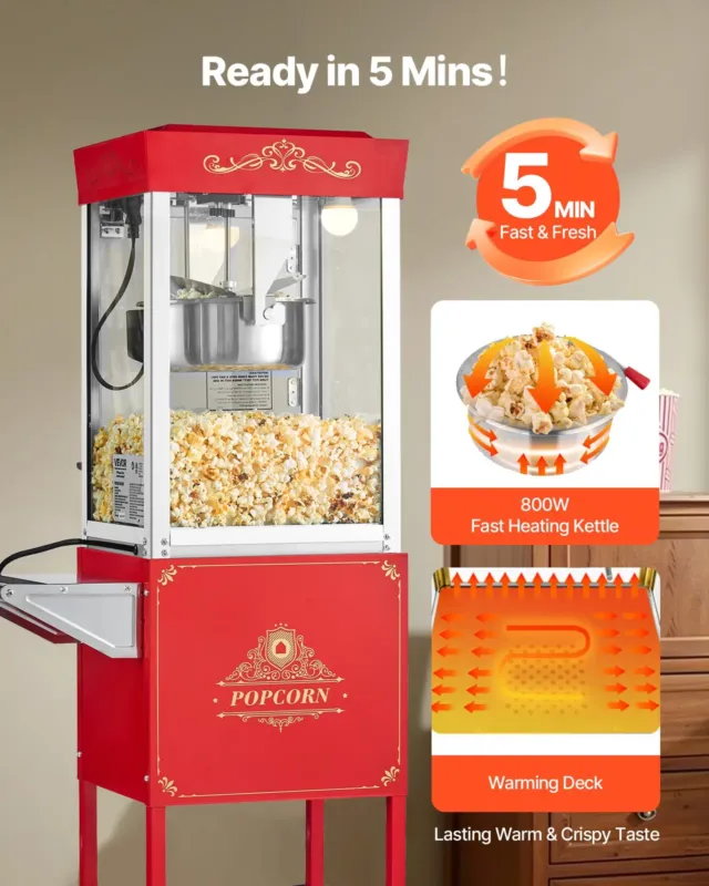 Popkornimasin 0,2 kg, 800 W
