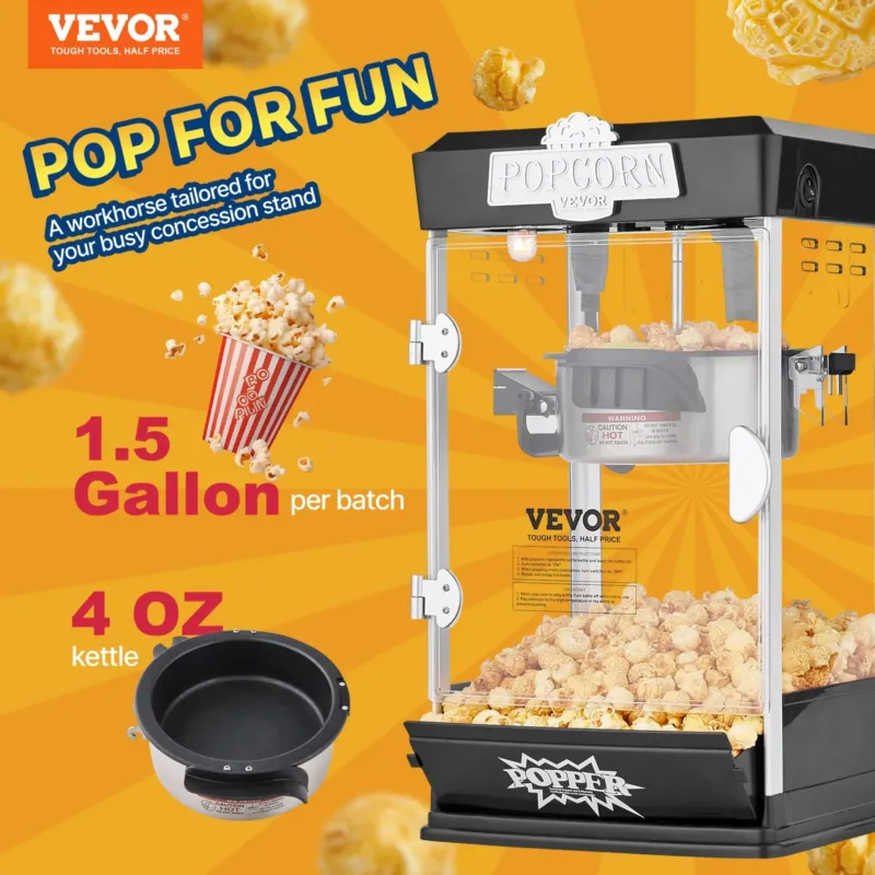 Popkornimasin 480 W, 113 g