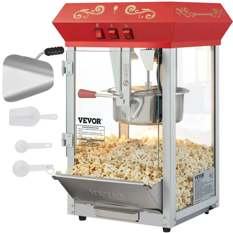 Popkornimasin 850 W, 227 g, punane