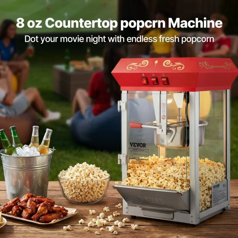 Popkornimasin 850 W, 227 g, punane