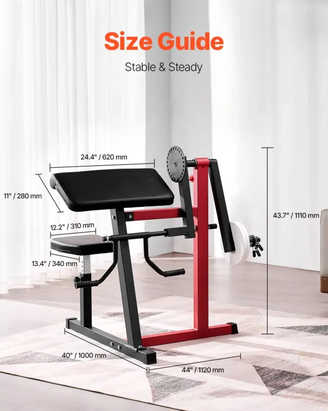 Preacher Curl masin, 5,08 cm, 75 kg