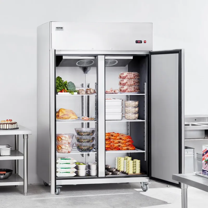 Professionaalne külmkapp 1100 L, 2 ust, roostevaba teras