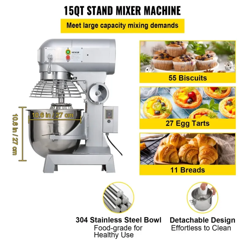 Professionaalne toidumikser 14,2 L, 600 W