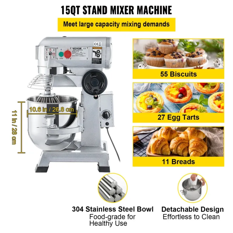 Professionaalne toidumikser 14,2 L, 850 W
