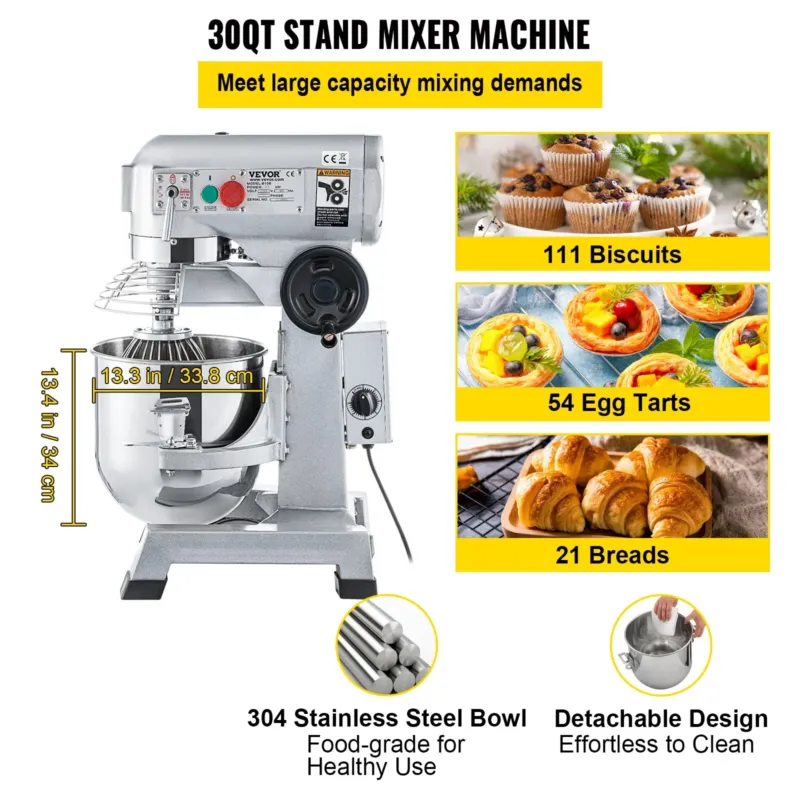 Professionaalne toidumikser 28,4 L, 1500 W