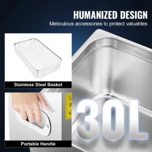 Professionaalne ultrahelipuhasti, 30 L — pilt 4