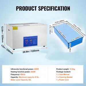 Professionaalne ultrahelipuhasti, 30 L — pilt 7
