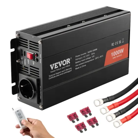 Puhta siinuslaine inverter, 1000 W, 305 x 144 x 72 mm