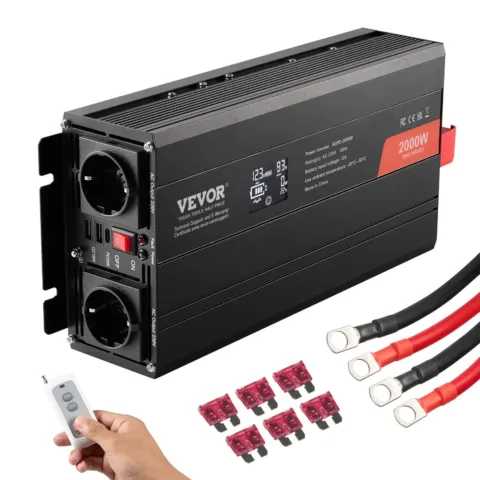 Puhta siinuslaine inverter, 2000 W, 305 x 144 x 72 mm