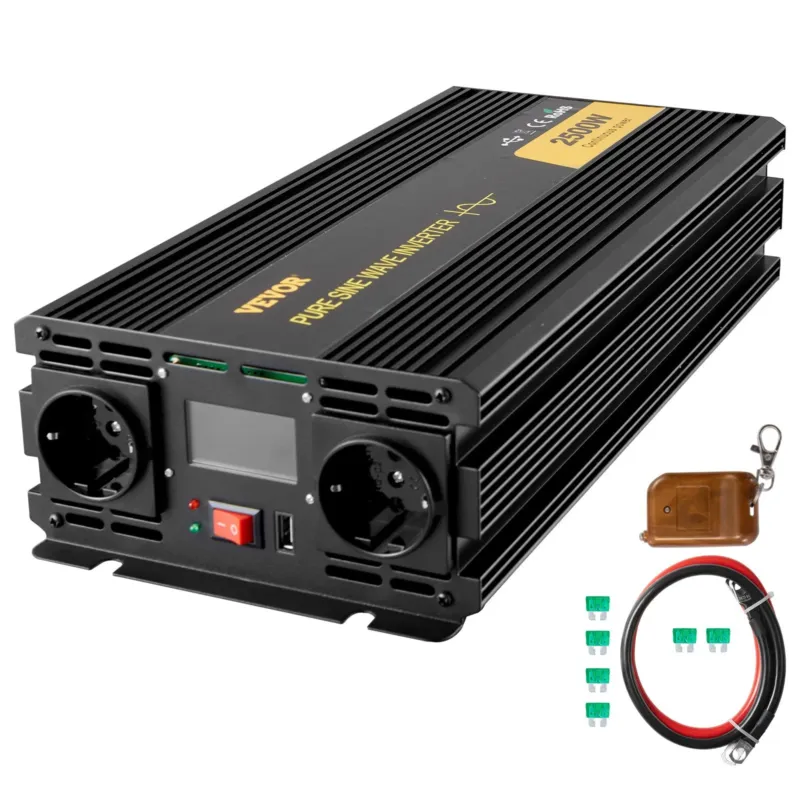 puhta siinuslaine inverter 2500W võimsusmuundur DC 12V AC 230V