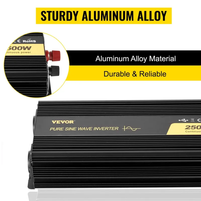 puhta siinuslaine inverter 2500W võimsusmuundur DC 12V AC 230V