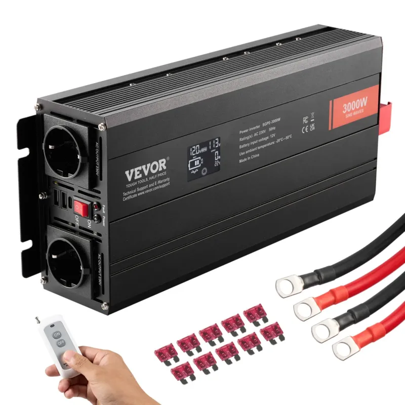 Puhta siinuslaine inverter, 3000 W, 415 x 164 x 80 mm