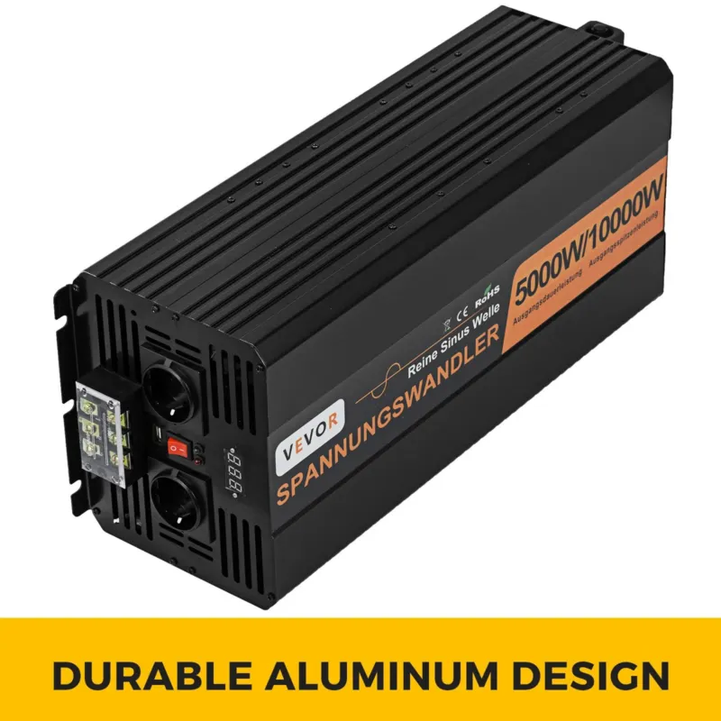 puhta siinuslaine võimsusmuundur 5000W 24V DC kuni 230V AC 50Hz