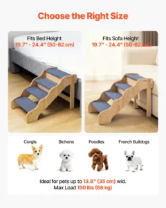 Puidust lemmikloomatrepp, 68 kg, 12 cm — pilt 5