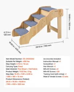 Puidust lemmikloomatrepp, 68 kg, 12 cm — pilt 7