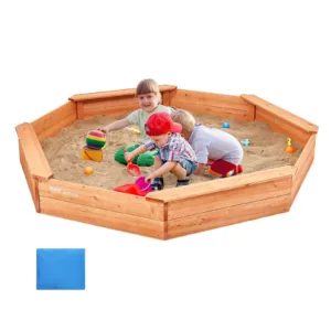 Puidust liivakast kaanega, 192 x 192 x 23,1 cm, 1157 x 1157 x 210 mm — pilt 1
