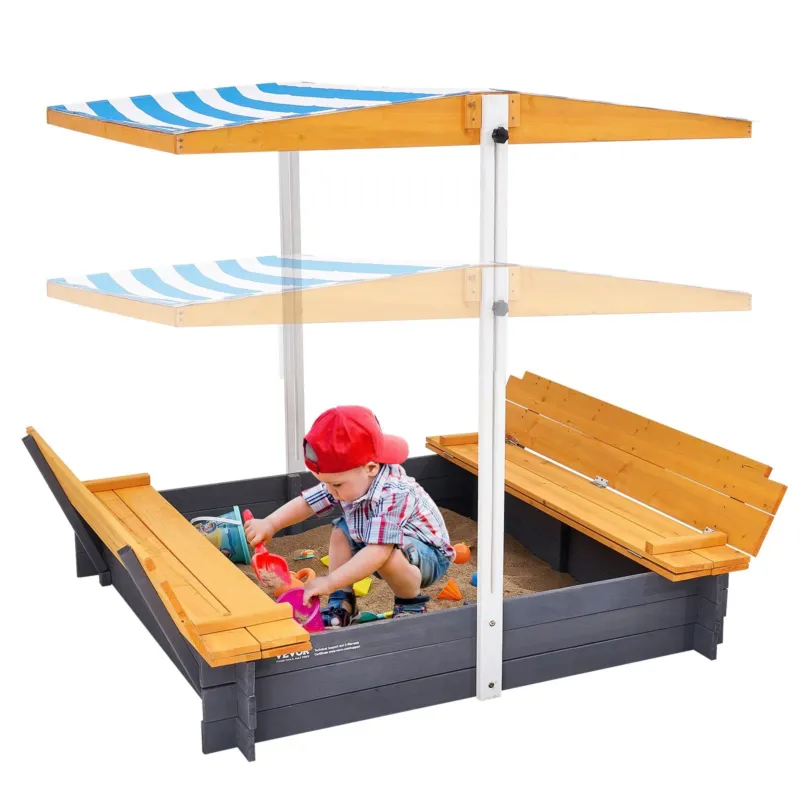 Puidust liivakast varikatusega, 146 x 120 x 120 cm, 1455 x 1200 x 1200 mm