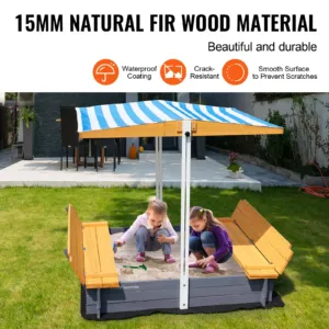 Puidust liivakast varikatusega, 146 x 120 x 120 cm, 1455 x 1200 x 1200 mm — pilt 3