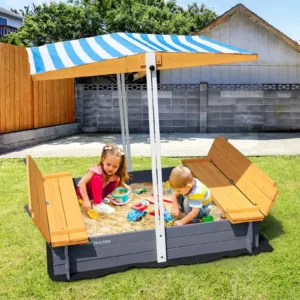 Puidust liivakast varikatusega, 146 x 120 x 120 cm, 1455 x 1200 x 1200 mm — pilt 8