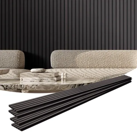 Puitliistudega akustilised paneelid, 20,1 x 240 cm, 4 tk