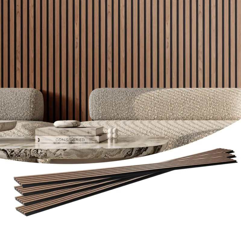 Puitliistudega akustilised paneelid, 20,1 x 240 cm, 4 tk