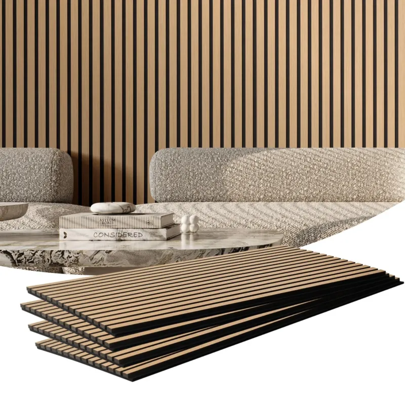 Puitliistudega akustilised paneelid, 59,9 x 120 cm, 4 tk