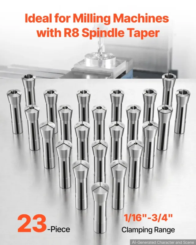 R8 padrunikomplekt 0,16–1,91 cm 23-osaline R8