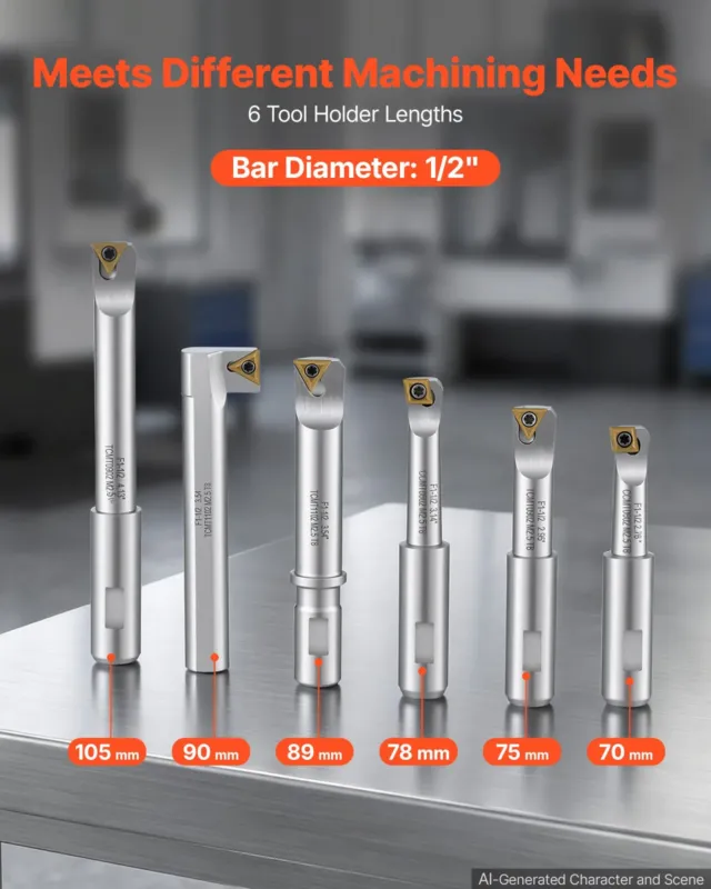 R8 puurpea 5,08 cm indekseeritav 8-osaline puurvarda komplekt R8