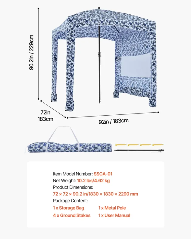 Rannakabana, 1,83 x 1,83 m, 140 g