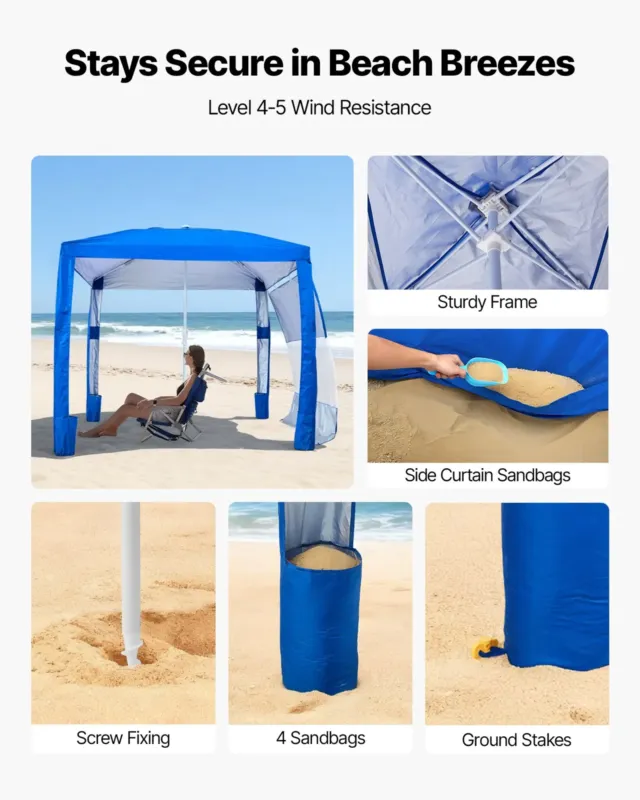 Rannakabana, 2,4 x 2,4 m, 2400 x 2400 x 2400 mm