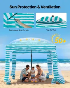 Rannakabiin, 1,83 x 1,83 m, 140 g — pilt 4