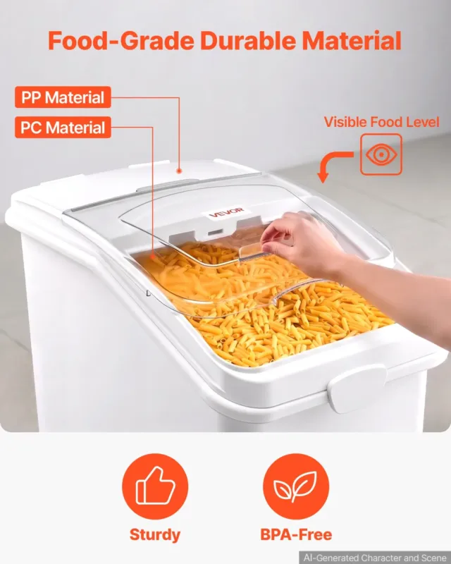 Ratastel toiduainete mahuti 120 L, 90 kg