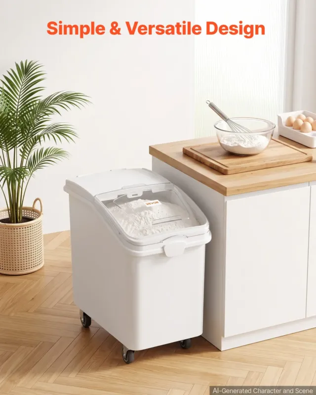 Ratastel toiduainete mahuti 120 L, 90 kg