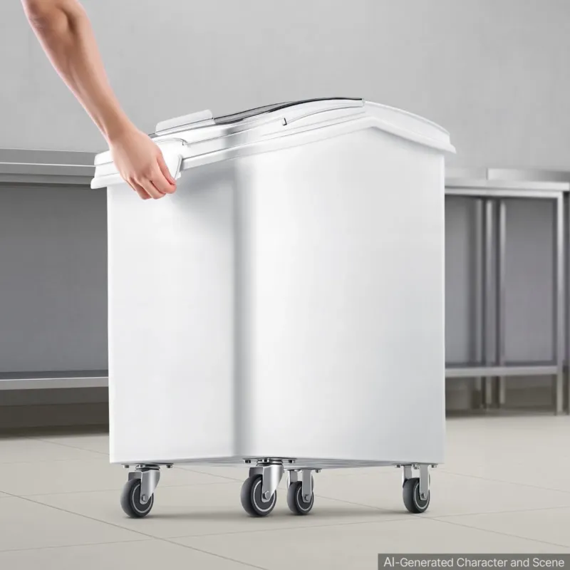 Ratastel toiduainete mahuti 120 L, 90 kg