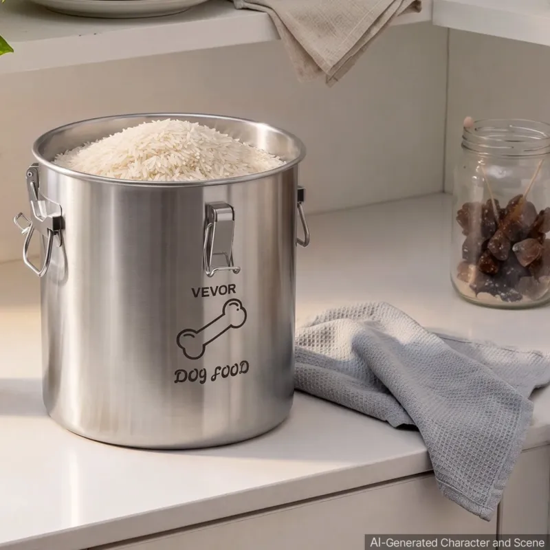 Ratastel toiduainete mahuti 8 kg, 20 L