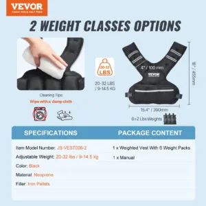 Reguleeritav raskusvest, 14,5 kg — pilt 7