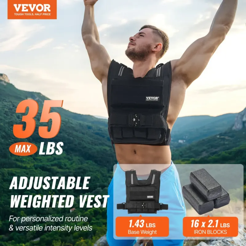 Reguleeritav raskusvest, 15,9 kg